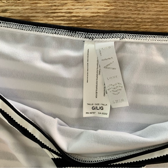 Bikini bottom Size Large Black and White NWOT - Picture 4 of 5